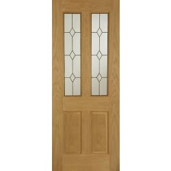 Edwardian Diamond External Solid Oak Door